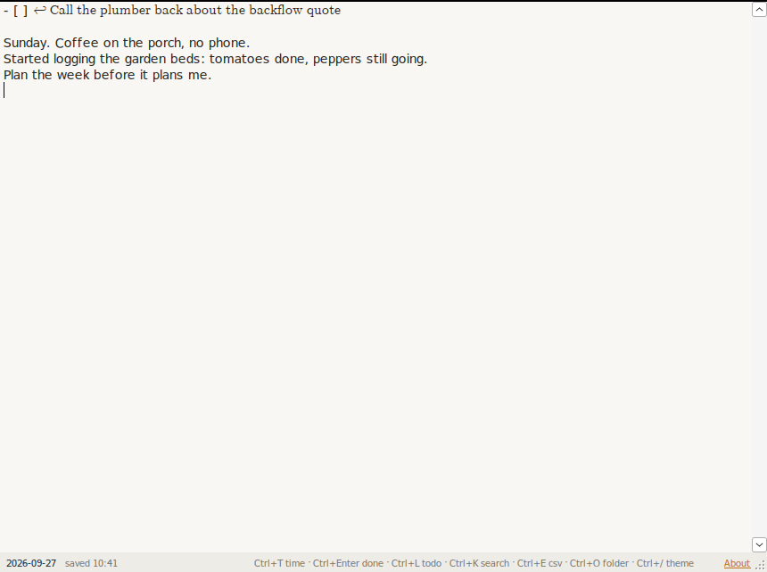 Main window in light mode